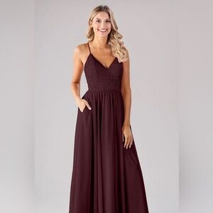 Kennedy Blue Cameron Bridesmaid dress in Bordeaux